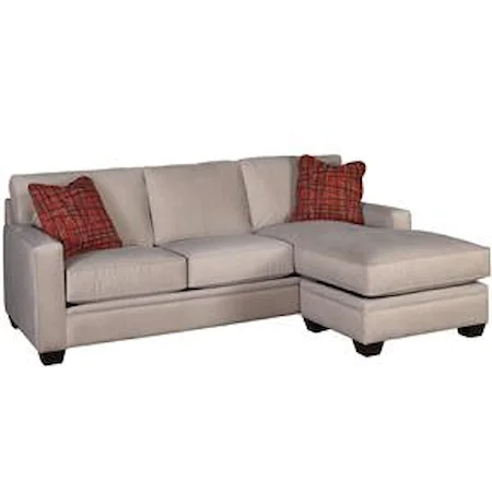 Contemporary Sectional with Chaise Ottoman